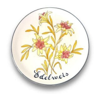 Plate & Yellow Flowers