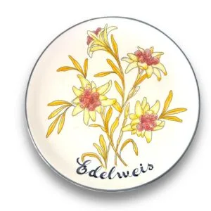 Plate & Yellow Flowers