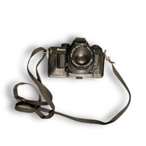 A Zenit Automat camera with a Helios-44K-4 58mm f/2 lens.