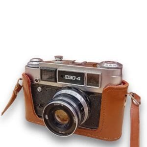 A vintage FED-4 35mm film rangefinder camera