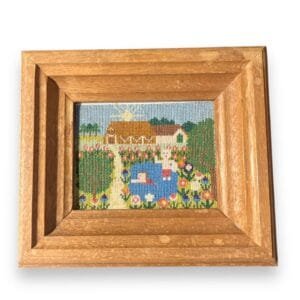 Vintage embroidery small house